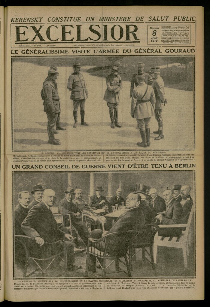 Miniatura de Excelsior: journal illustré quotidien del 8 de agosto de 1917, nº 2458