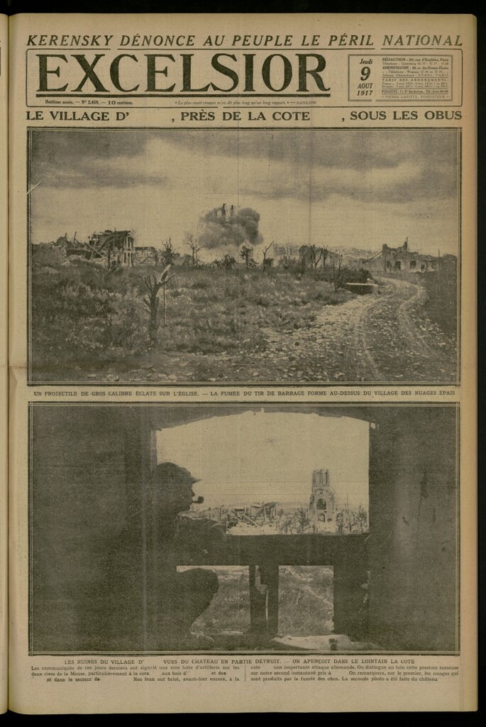 Miniatura de Excelsior: journal illustré quotidien del 9 de agosto de 1917, nº 2459