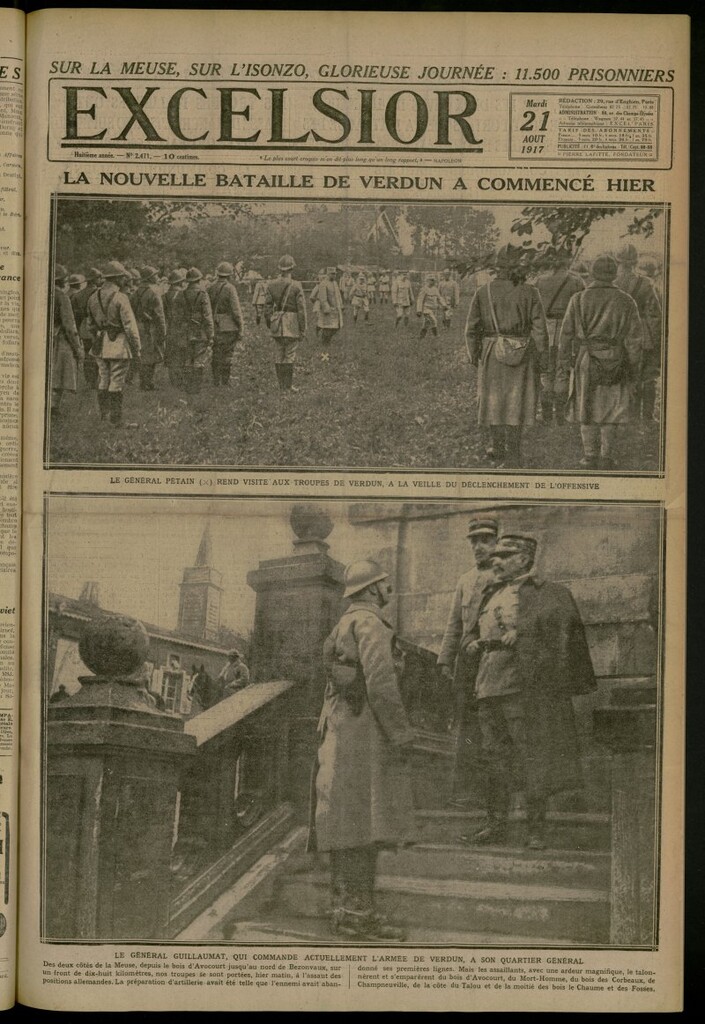Miniatura de Excelsior: journal illustré quotidien del 21 de agosto de 1917, nº 2471