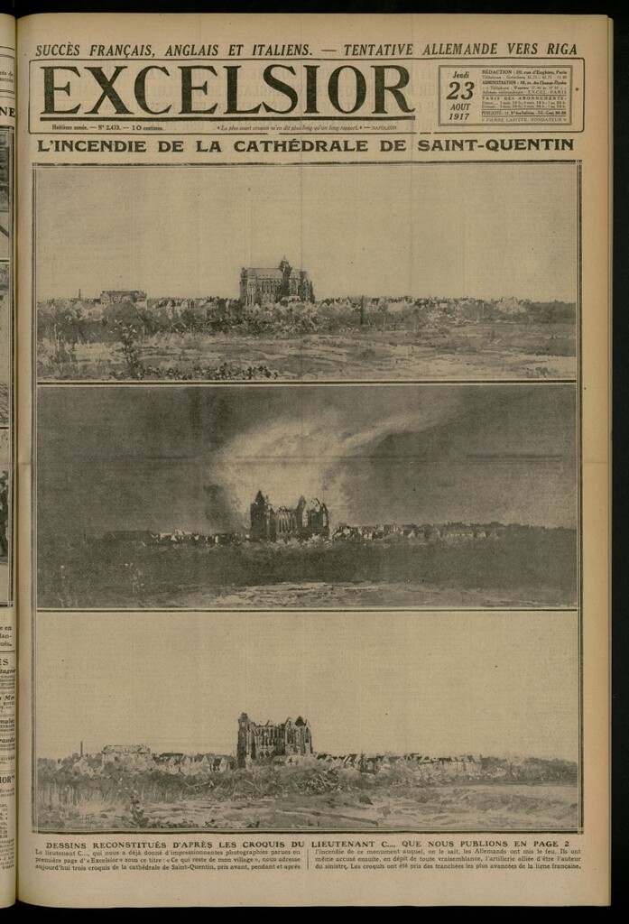 Miniatura de Excelsior: journal illustré quotidien del 23 de agosto de 1917, nº 2473