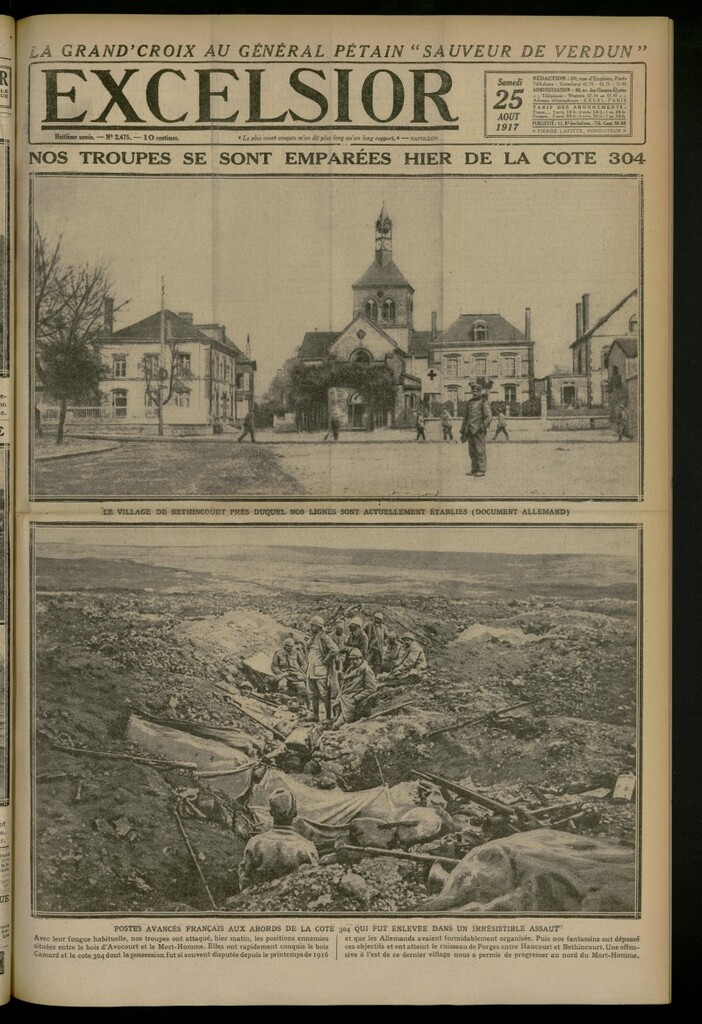 Miniatura de Excelsior: journal illustré quotidien del 25 de agosto de 1917, nº 2475