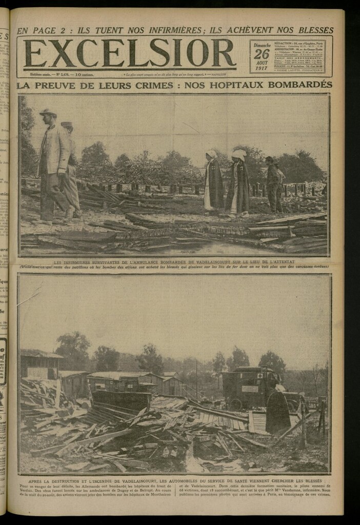Miniatura de Excelsior: journal illustré quotidien del 26 de agosto de 1917, nº 2476