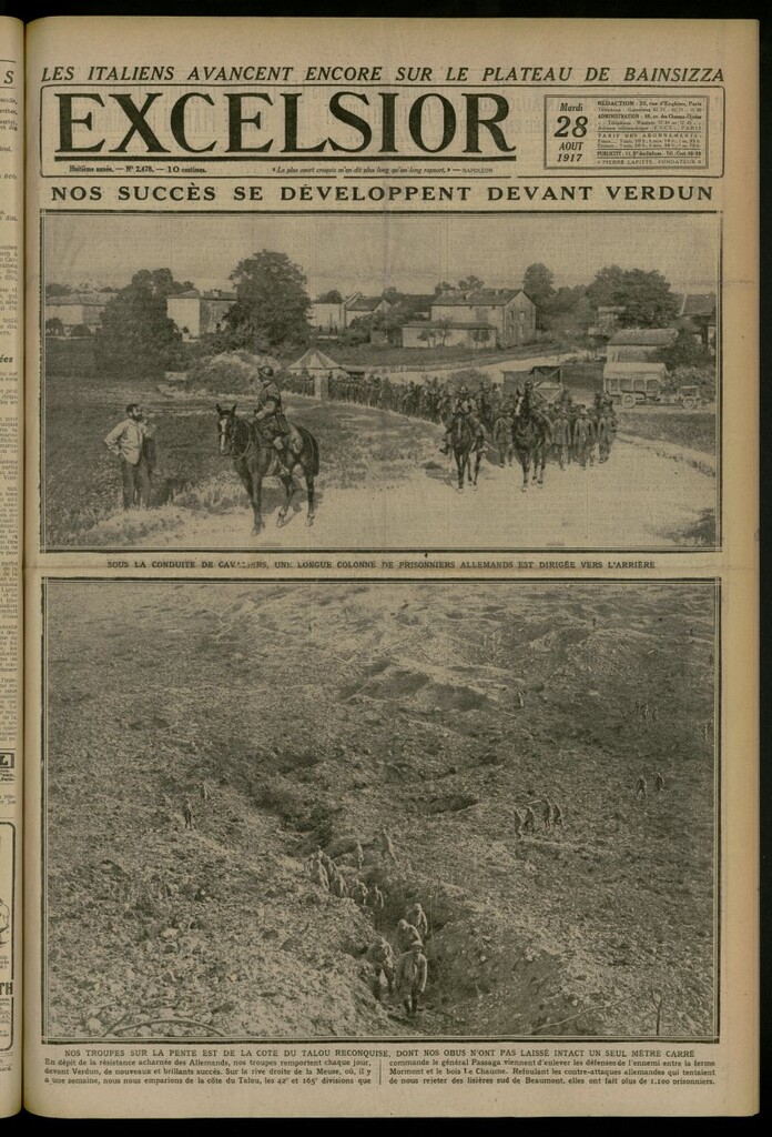 Miniatura de Excelsior: journal illustré quotidien del 28 de agosto de 1917, nº 2478