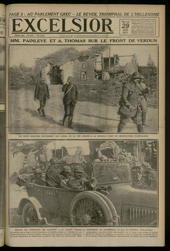 Miniatura de Excelsior: journal illustré quotidien del 29 de agosto de 1917, nº 2479
