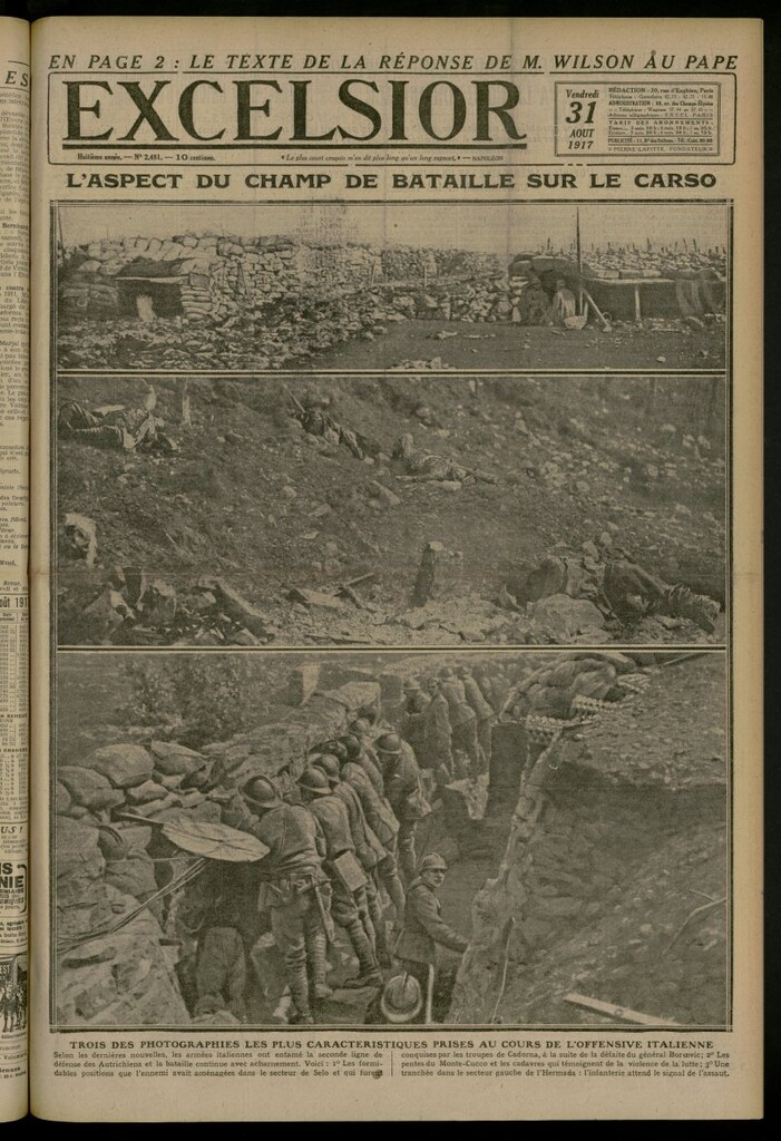 Miniatura de Excelsior: journal illustré quotidien del 31 de agosto de 1917, nº 2481