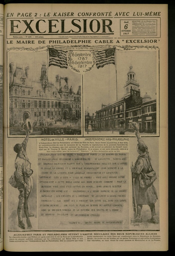 Miniatura de Excelsior: journal illustré quotidien del 6 de septiembre de 1917, nº 2487