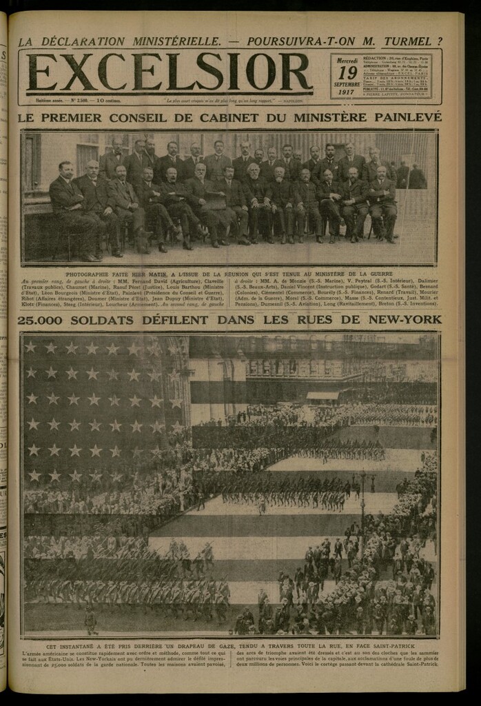 Miniatura de Excelsior: journal illustré quotidien del 19 de septiembre de 1917, nº 2500