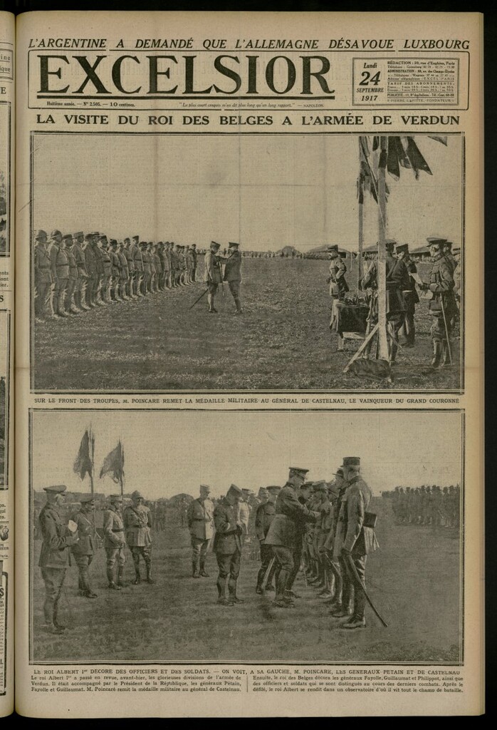 Miniatura de Excelsior: journal illustré quotidien del 24 de septiembre de 1917, nº 2505