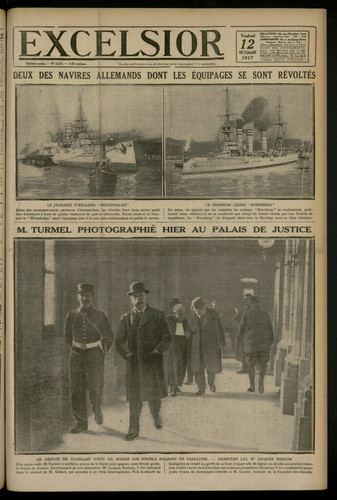 Miniatura de Excelsior: journal illustré quotidien del 12 de octubre de 1917, nº 2523