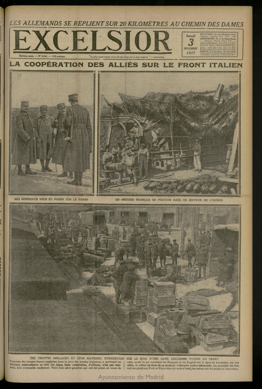 Miniatura de Excelsior: journal illustré quotidien del 3 de noviembre de 1917, nº 2545