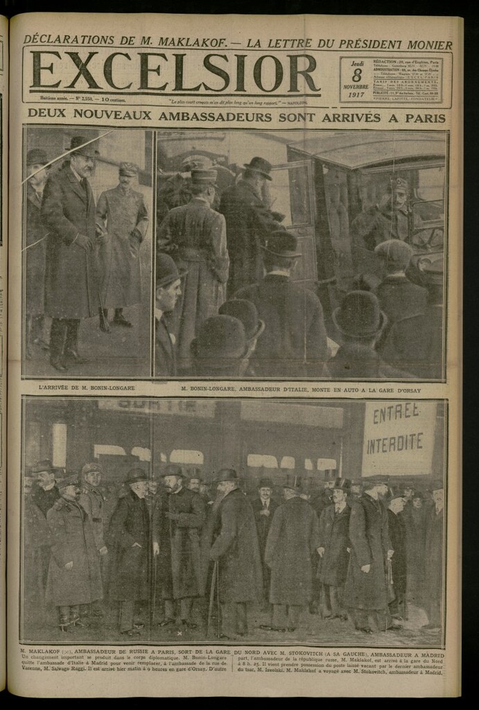 Miniatura de Excelsior: journal illustré quotidien del 8 de noviembre de 1917, nº 2550