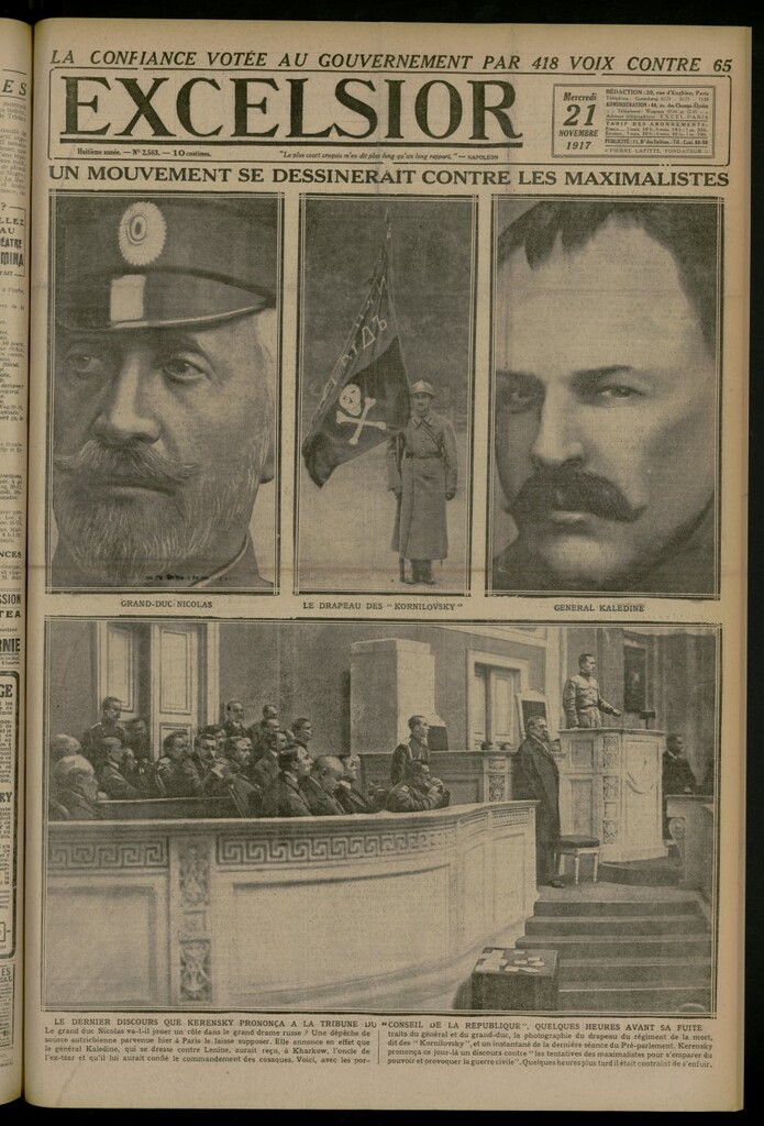 Miniatura de Excelsior: journal illustré quotidien del 21 de noviembre de 1917, nº 2563