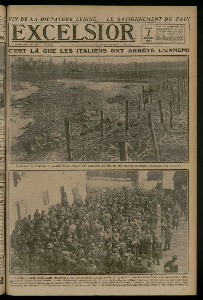 Miniatura de Excelsior: journal illustré quotidien del 1 de diciembre de 1917, nº 2573