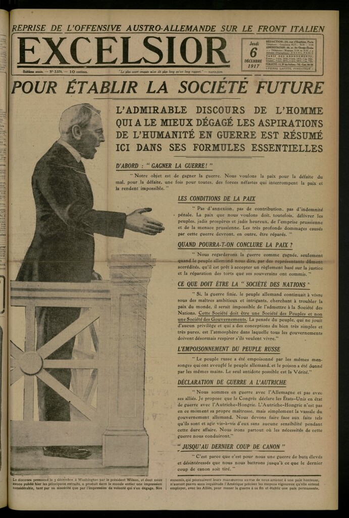 Miniatura de Excelsior: journal illustré quotidien del 6 de diciembre de 1917, nº 2578