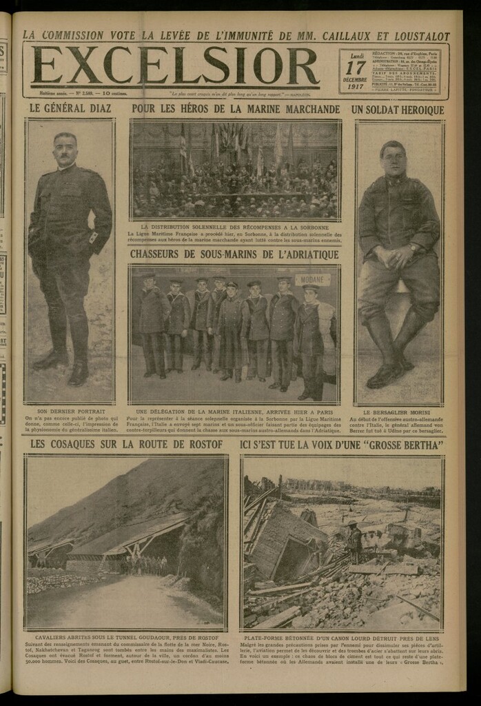 Miniatura de Excelsior: journal illustré quotidien del de 17 de diciembre de 1917, nº 2589