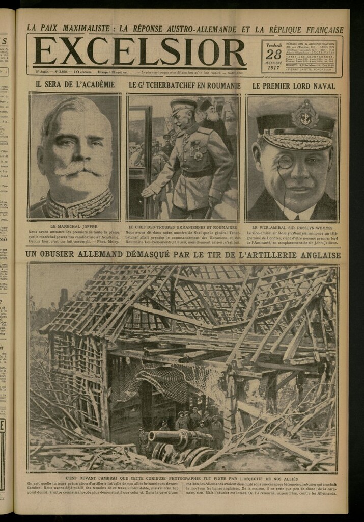 Miniatura de Excelsior: journal illustré quotidien del 28 de diciembre de 1917, nº 2600