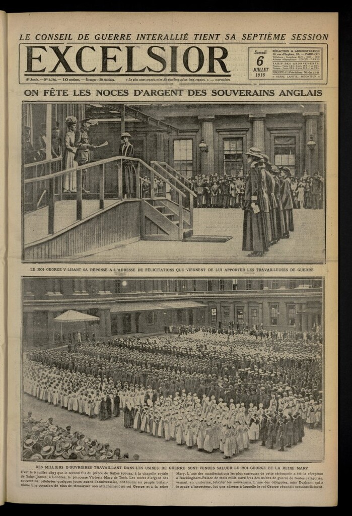 Miniatura de Excelsior: journal illustré quotidien del 6 de julio de 1918, nº 2786