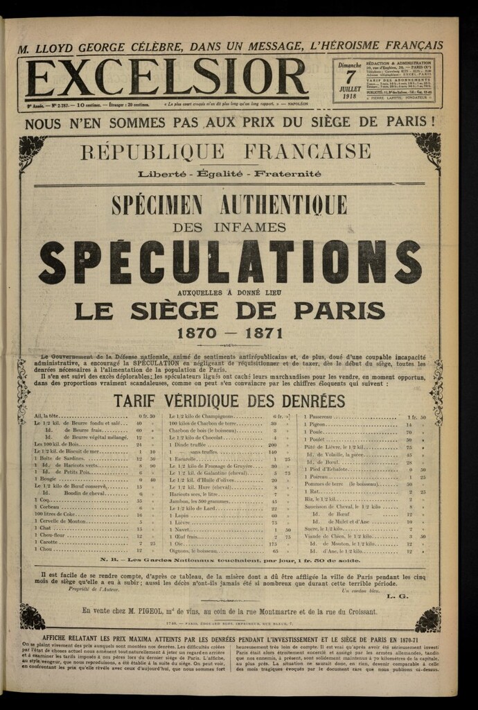 Miniatura de Excelsior: journal illustré quotidien del 7 de julio de 1918, nº 2787