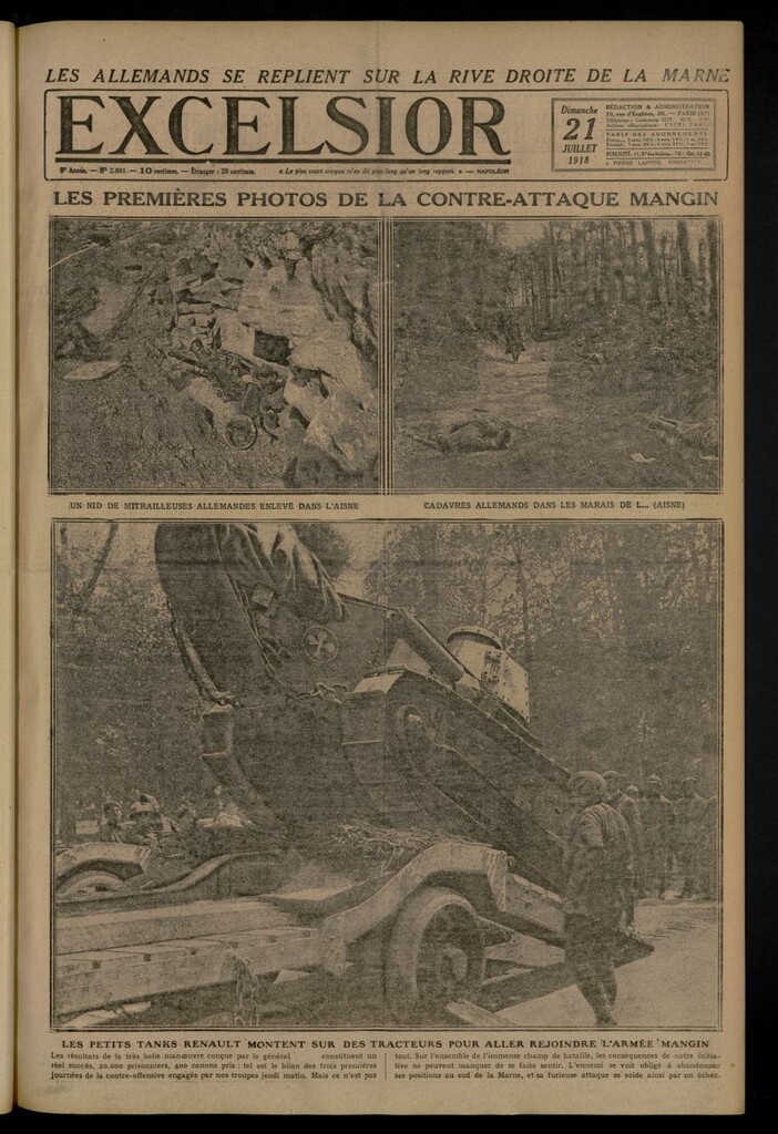 Miniatura de Excelsior: journal illustré quotidien del 21 de julio de 1918, nº 2801