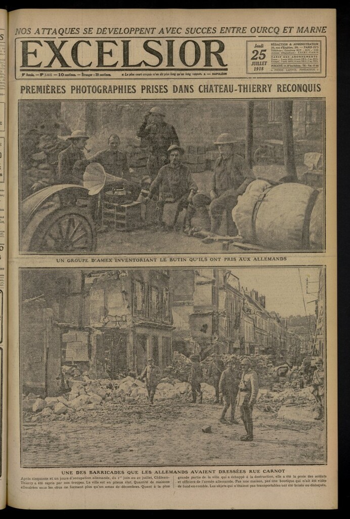 Miniatura de Excelsior: journal illustré quotidien del 25 de julio de 1918, nº 2805
