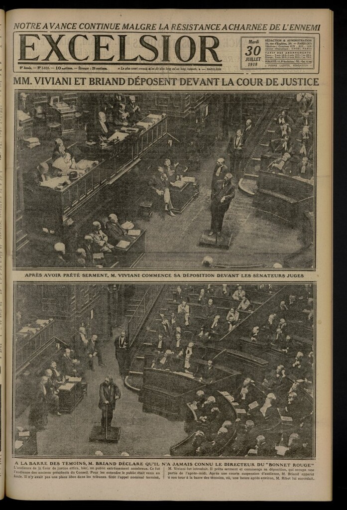 Miniatura de Excelsior: journal illustré quotidien del 30 de julio de 1918, nº 2810