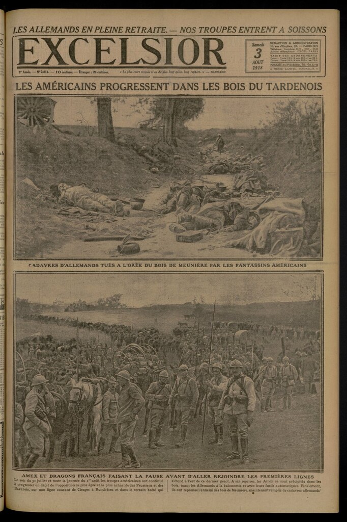 Miniatura de Excelsior: journal illustré quotidien del 3 de agosto de 1918, nº 2814