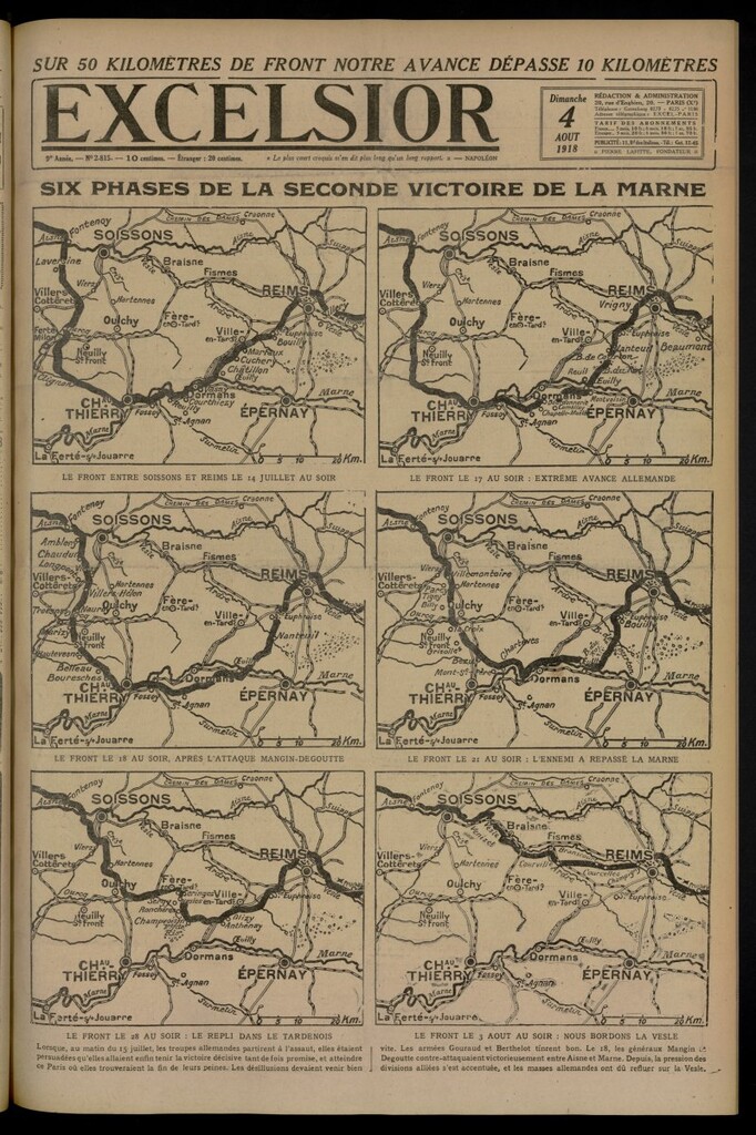 Miniatura de Excelsior: journal illustré quotidien del 4 de agosto de 1918, nº 2815