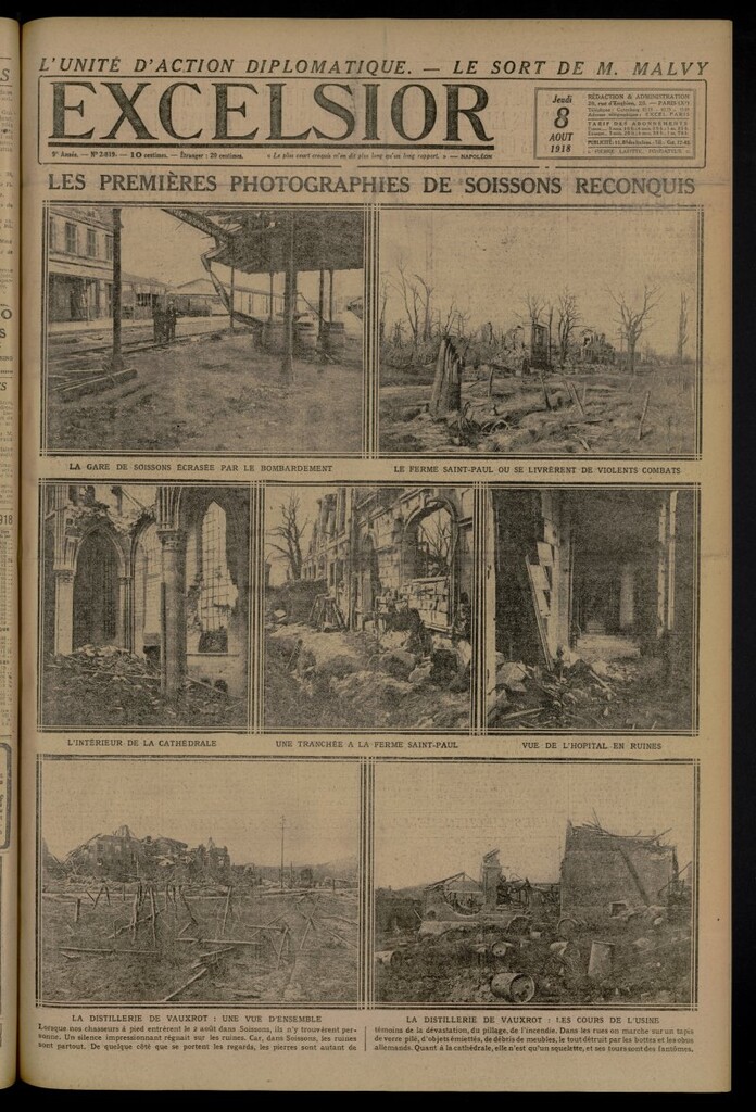 Miniatura de Excelsior: journal illustré quotidien del 8 de agosto de 1918, nº 2819