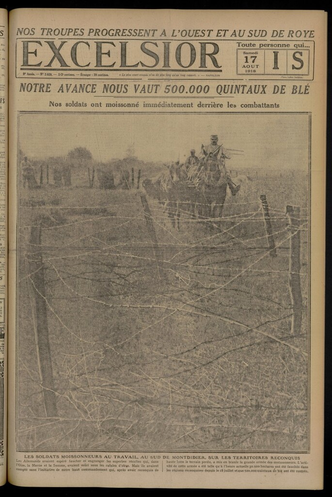Miniatura de Excelsior: journal illustré quotidien del 17 de agosto de 1918, nº 2828