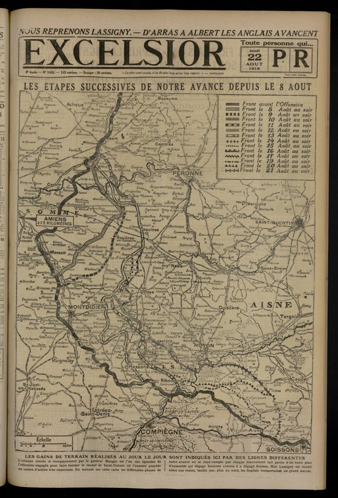 Miniatura de Excelsior: journal illustré quotidien del 22 de agosto de 1918, nº 2833