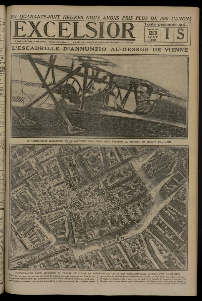 Miniatura de Excelsior: journal illustré quotidien del 23 de agosto de 1918, nº 2834
