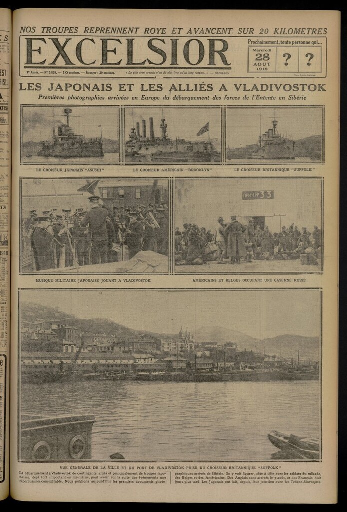 Miniatura de Excelsior: journal illustré quotidien del 28 de agosto de 1918, nº 2839