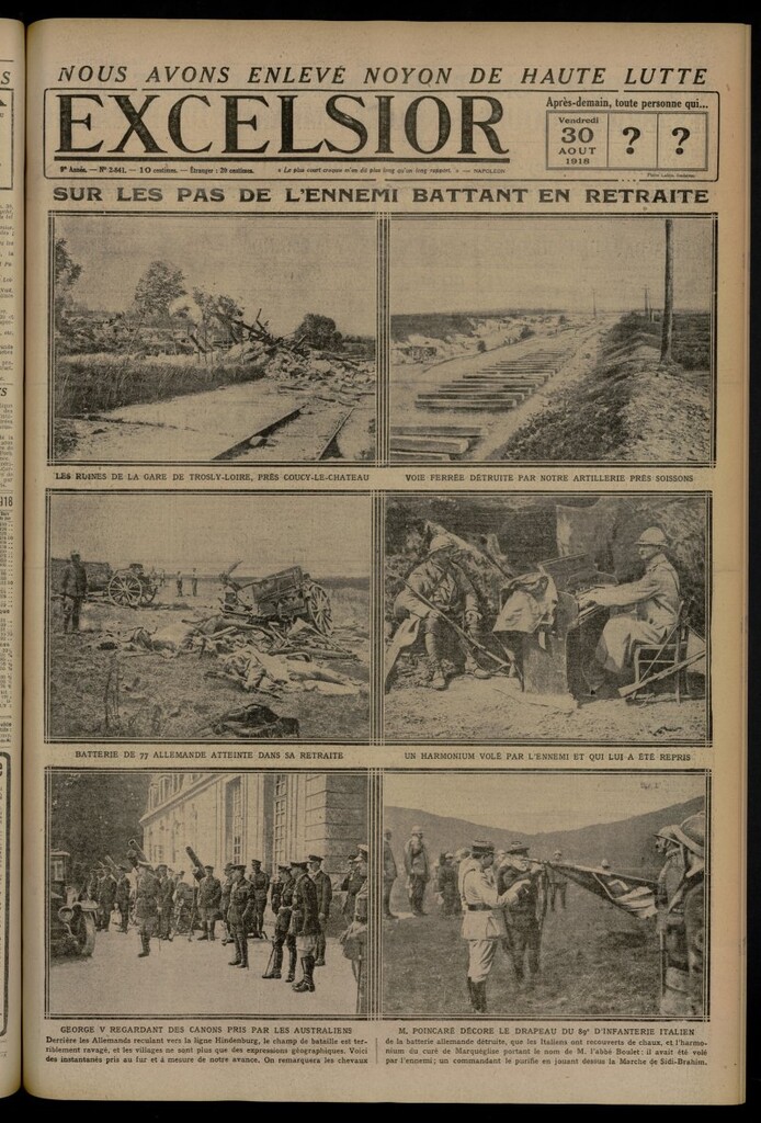 Miniatura de Excelsior: journal illustré quotidien del 30 de agosto de 1918, nº 2841