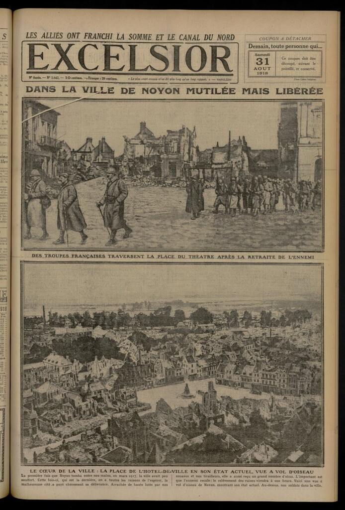 Miniatura de Excelsior: journal illustré quotidien del 31 de agosto de 1918, nº 2842