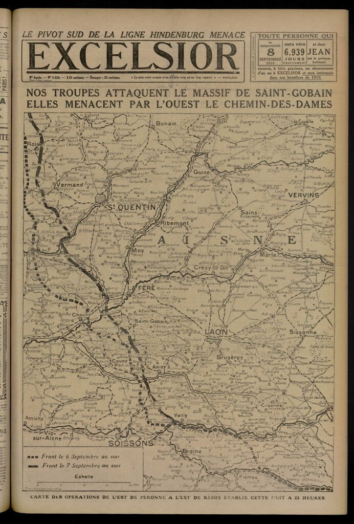 Miniatura de Excelsior: journal illustré quotidien del 8 de septiembre de 1918, nº 2850