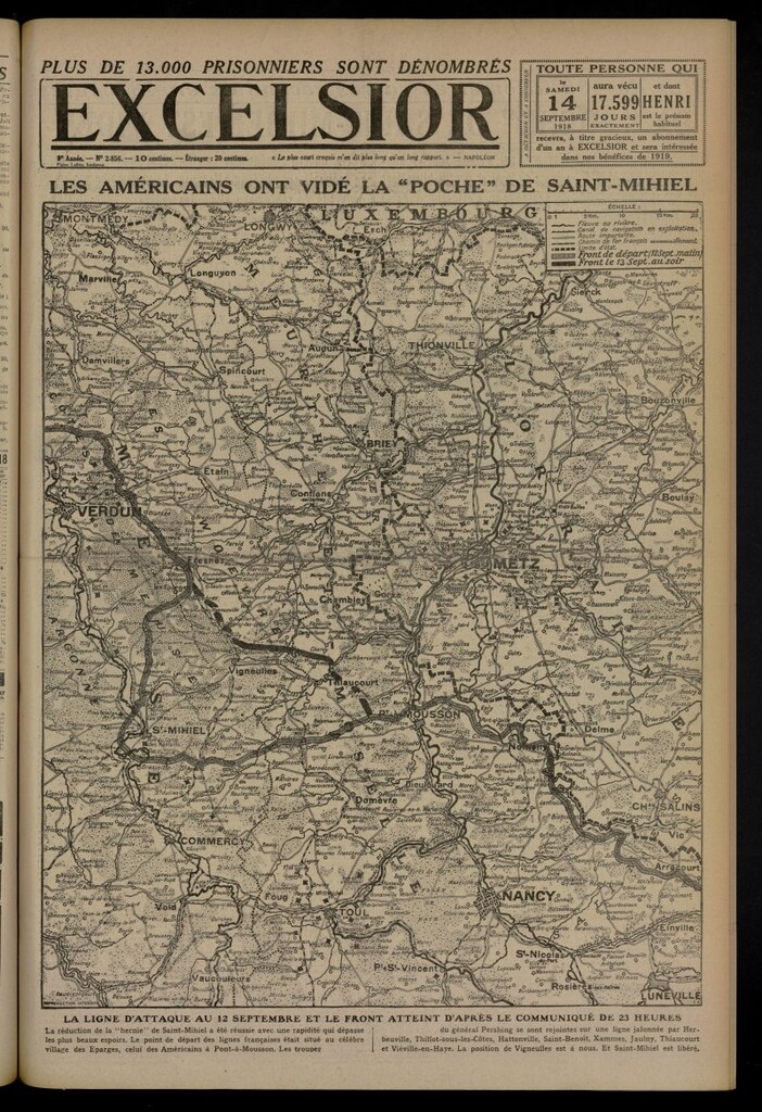Miniatura de Excelsior: journal illustré quotidien del 14 de septiembre de 1918, nº 2856