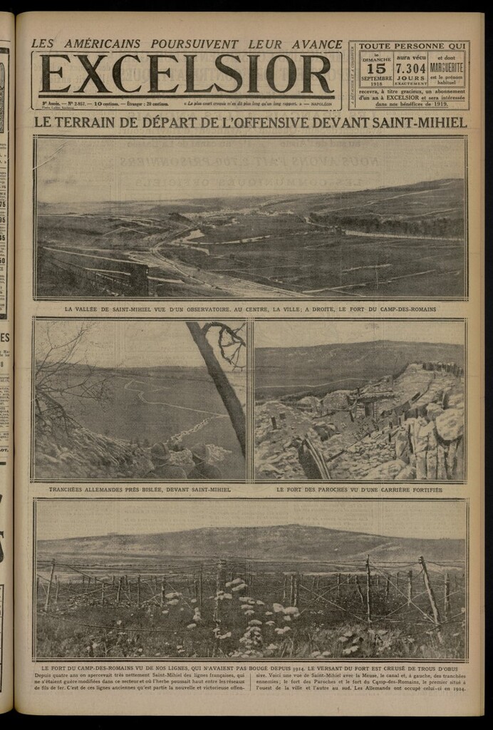 Miniatura de Excelsior: journal illustré quotidien del 15 de septiembre de 1918, nº 2857