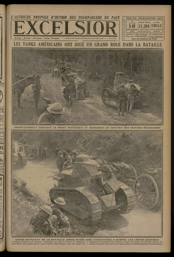 Miniatura de Excelsior: journal illustré quotidien del 16 de septiembre de 1918, nº 2858
