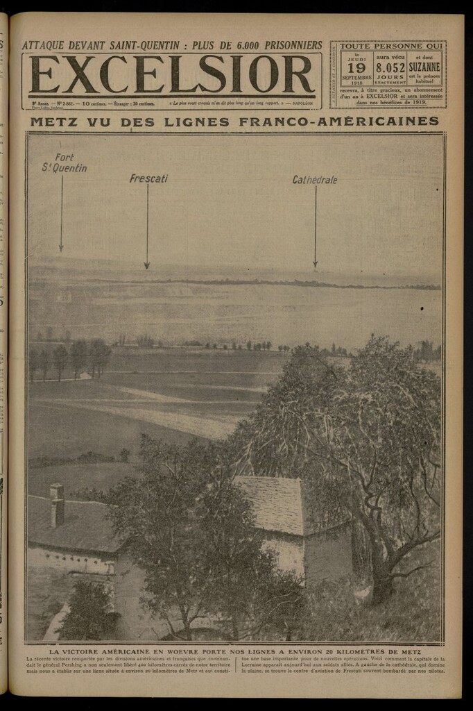 Miniatura de Excelsior: journal illustré quotidien del 19 de septiembre de 1918, nº 2861