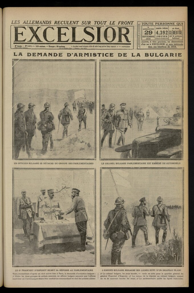 Miniatura de Excelsior: journal illustré quotidien del 29 de septiembre de 1918, nº 2871
