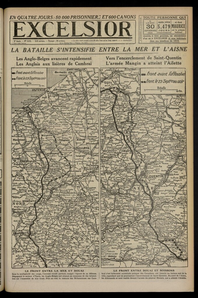 Miniatura de Excelsior: journal illustré quotidien del 30 de septiembre de 1918, nº 2872