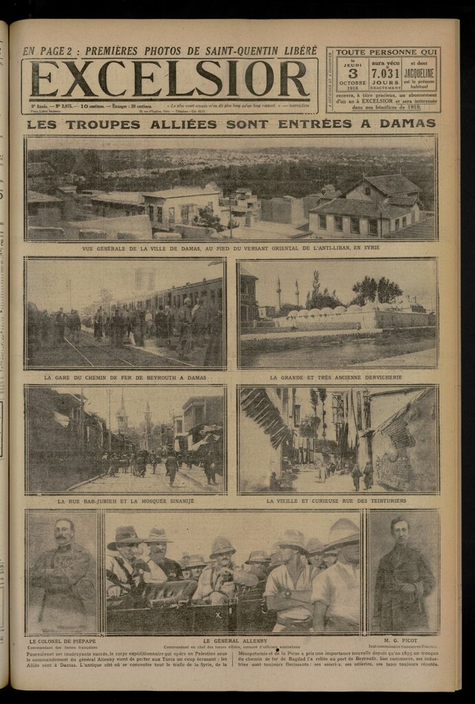 Miniatura de Excelsior: journal illustré quotidien del 3 de octubre de 1918, nº 2875