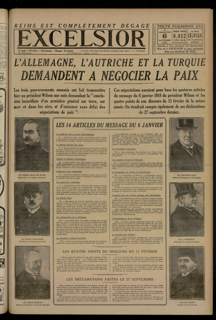 Miniatura de Excelsior: journal illustré quotidien del 6 de octubre de 1918, nº 2878