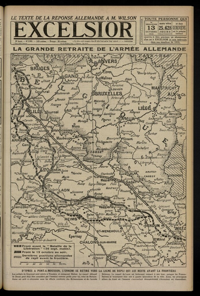 Miniatura de Excelsior: journal illustré quotidien del 13 de octubre de 1918, nº 2885