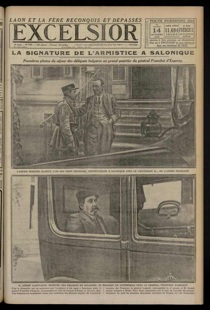 Miniatura de Excelsior: journal illustré quotidien del 14 de octubre de 1918, nº 2886