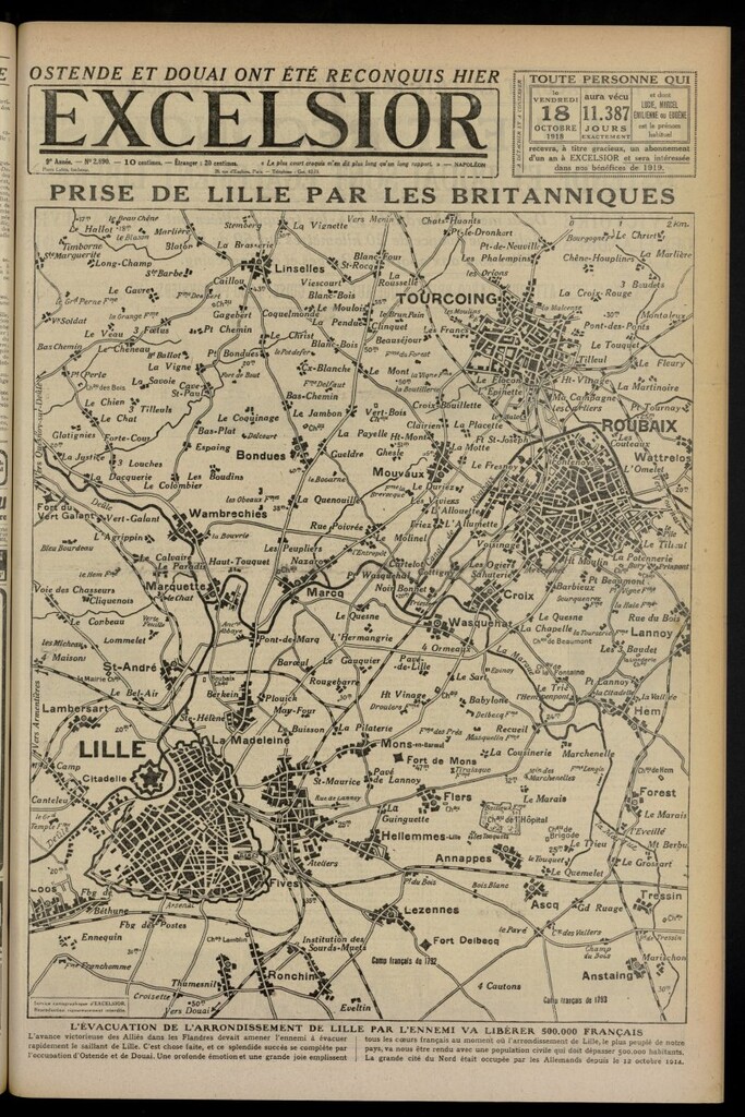 Miniatura de Excelsior: journal illustré quotidien del 18 de octubre de 1918, nº 2890