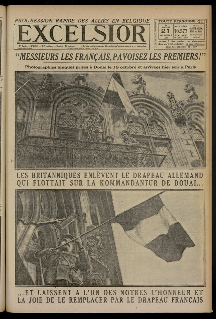 Miniatura de Excelsior: journal illustré quotidien del 21 de octubre de 1918, nº 2893