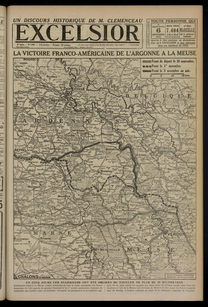 Miniatura de Excelsior: journal illustré quotidien del 6 de noviembre de 1918, nº 2909