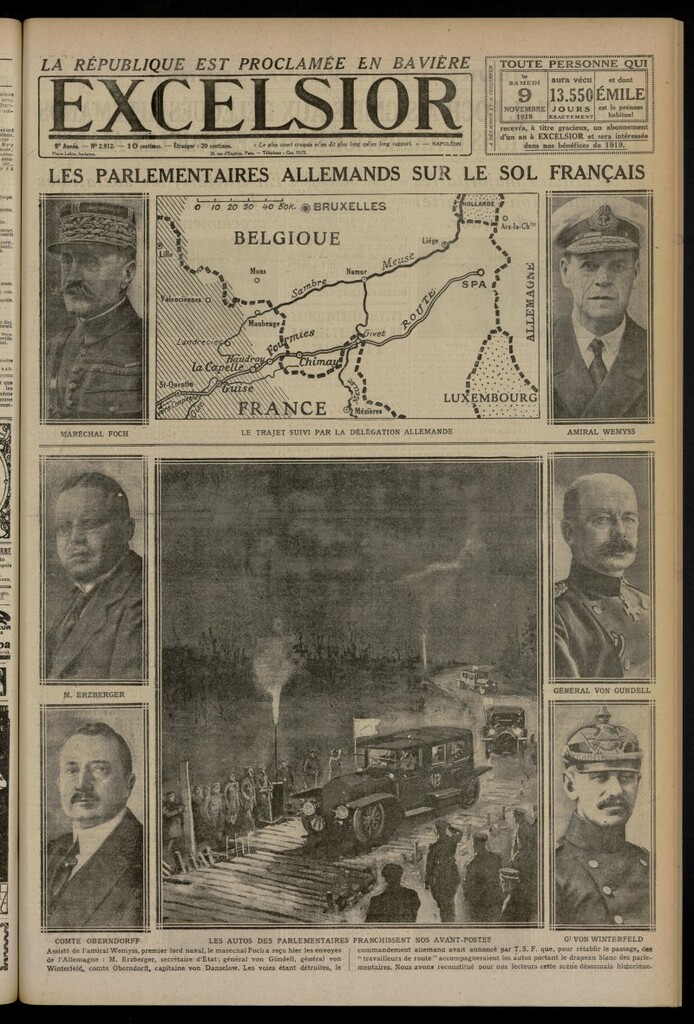 Miniatura de Excelsior: journal illustré quotidien del 9 de noviembre de 1918, nº 2912