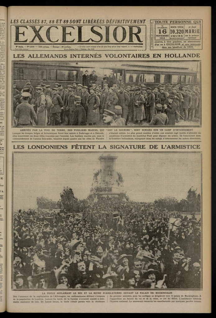 Miniatura de Excelsior: journal illustré quotidien del 16 de noviembre de 1918, nº 2919